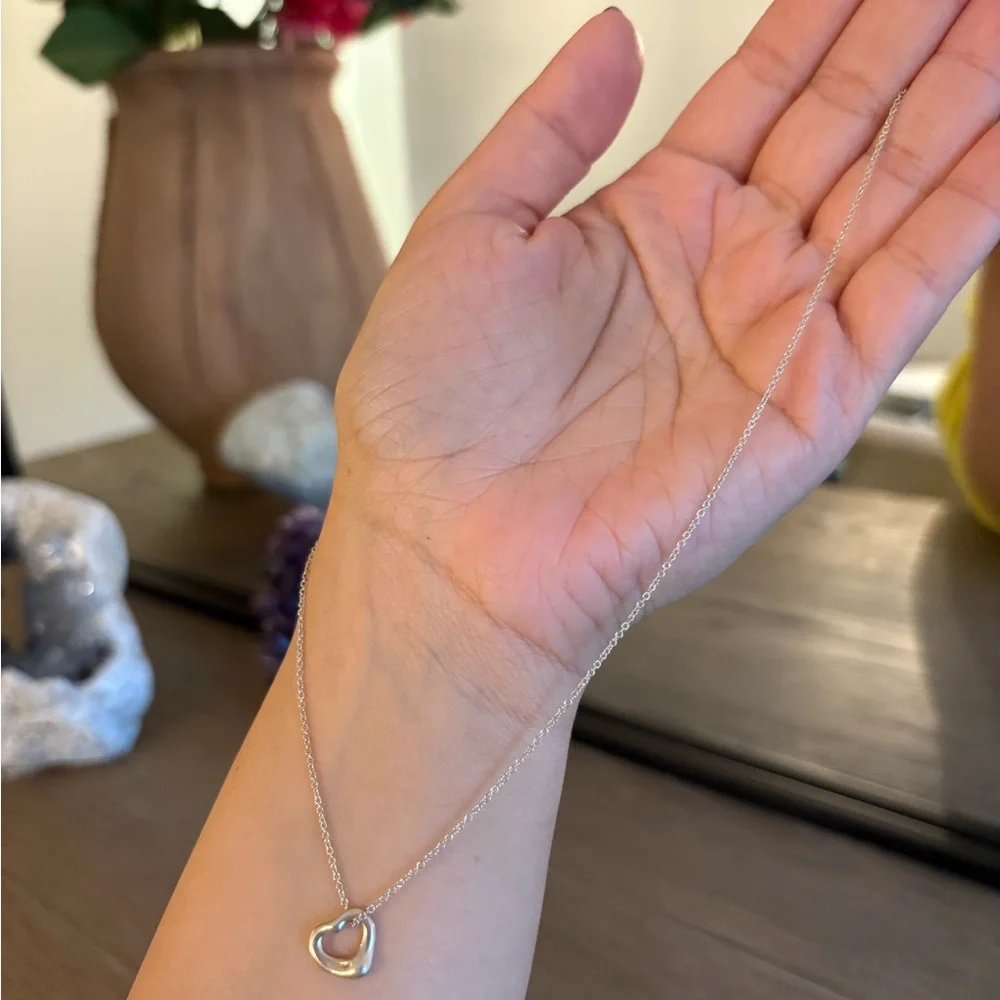 Tiffany & Co. Silver Heart Pendant Necklace - Picture 2 of 5